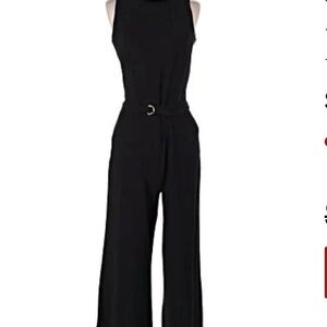 Michael Kors Classic Black Wide-Leg Jumpsuit